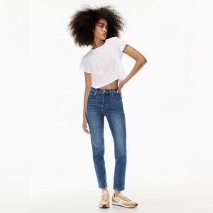 Aritzia Denim Forum the Yoko high rise slim 28l blue jeans, size 29